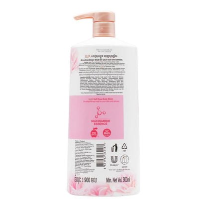 Lux Body Wash Glowing Soft Rose 900ml (6 Pack)