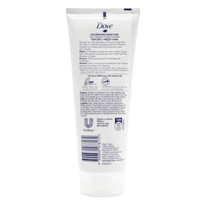 Dove 180ml Conditioner 3 In 1 Serum Nourishing Moisture For Dry Frizzy Hair (3x Pack)