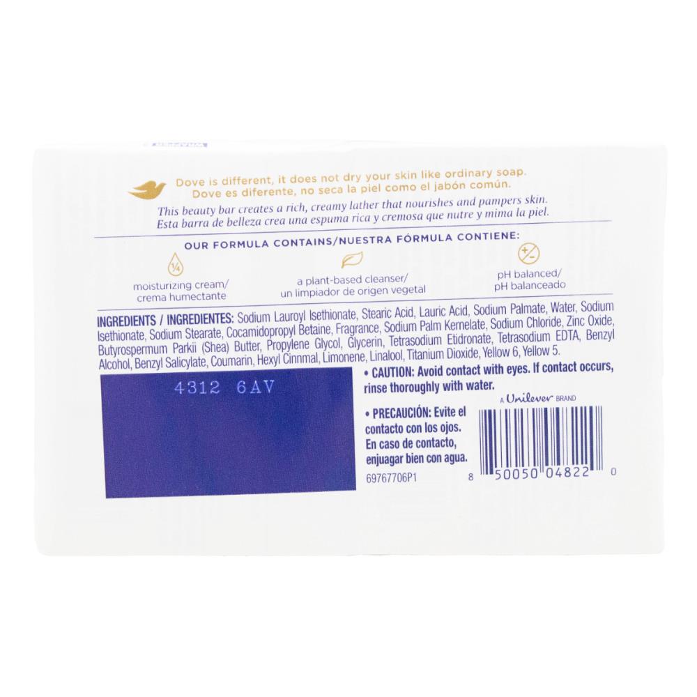 DOVE PK4 x90g BEAUTY BAR WITH SHEA BUTTER AND VANILLA SCENT (12x Pack)