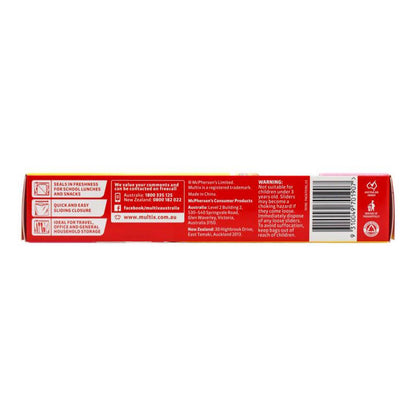 Multix Pk25 Slider Sandwich Bags Reclosable 20cm X 18cm (10x Pack)