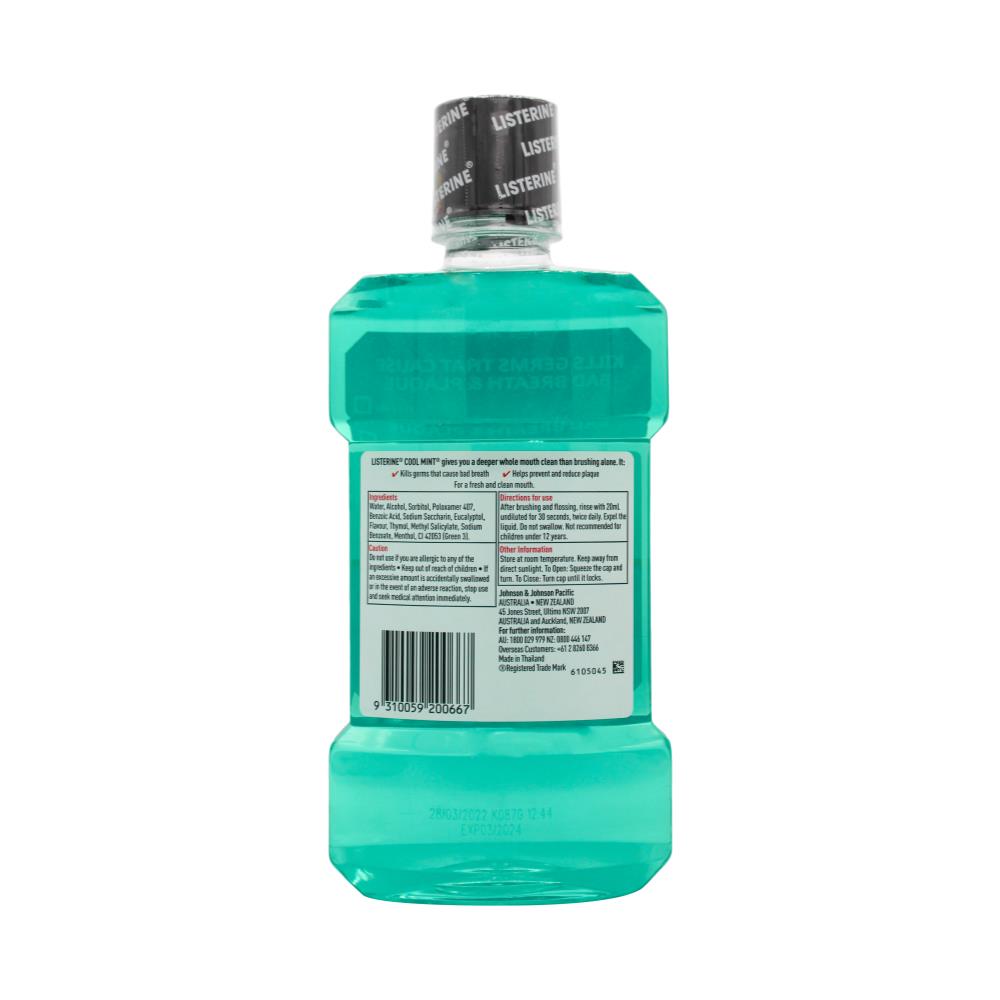 LISTERINE 1L ANTIBACTERIAL MOUTHWASH COOL MINT (4x Pack)