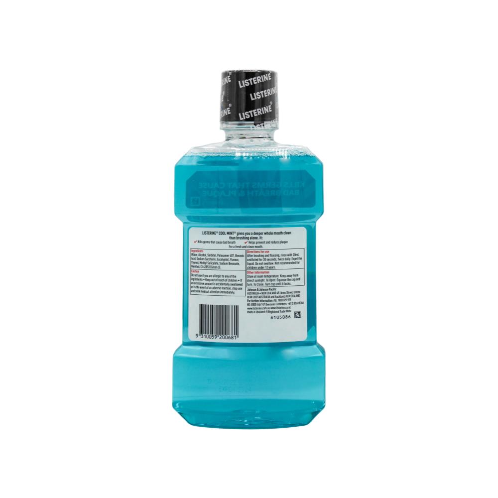 LISTERINE 500mL ANTIBACTERIAL MOUTHWASH COOL MINT (4x Pack)