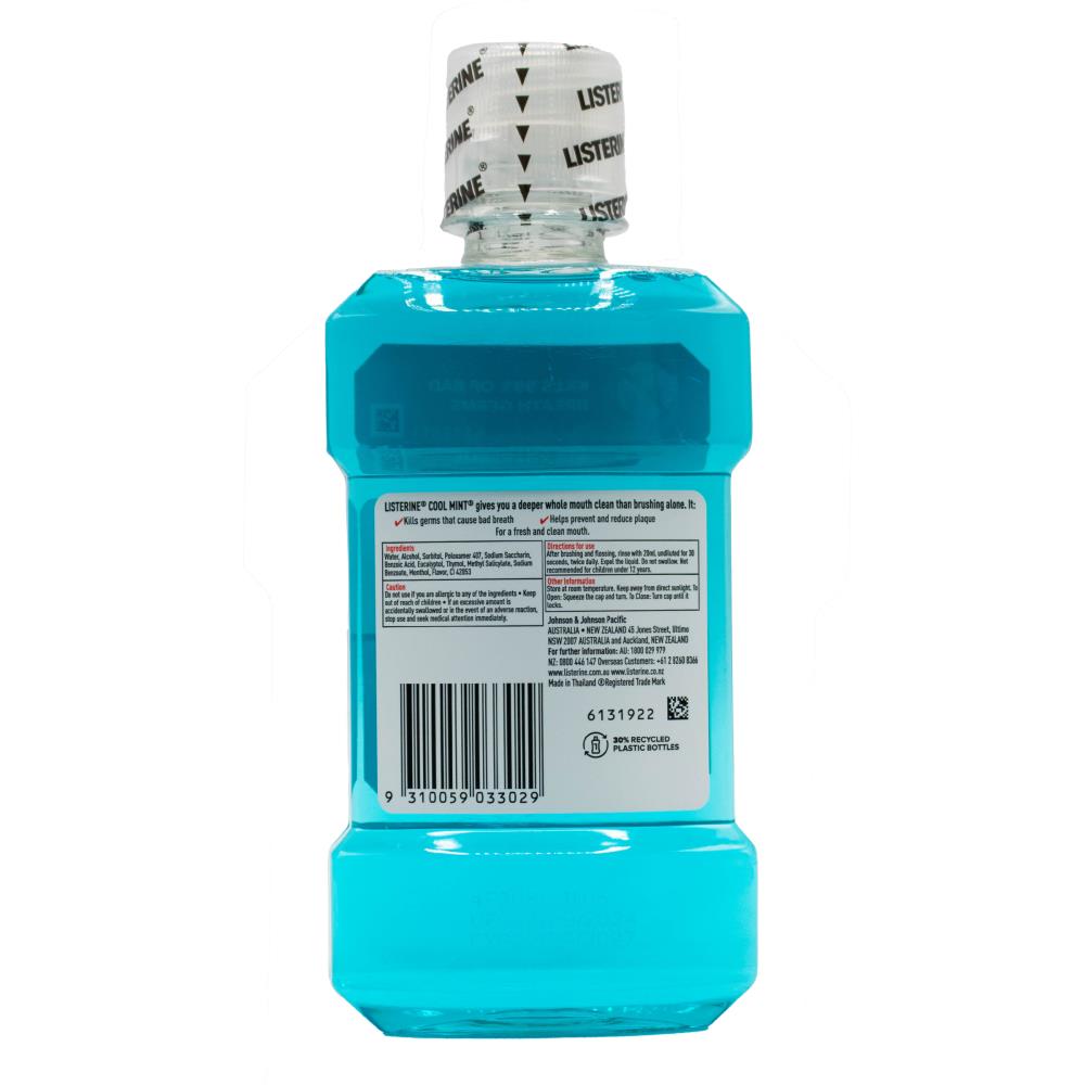 LISTERINE 250ML ANTIBACTERIAL MOUTHWASH COOL MINT (6x Pack)