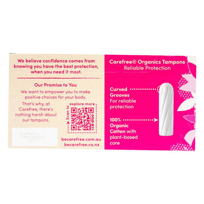 Carefree Pk16 Tampons Organic Regular (6x Pack)