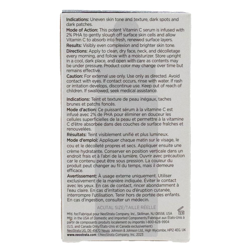 NEOSTRATA 15mL VITAMIN C AND PHA SERUM 155 UNEVEN TONE AND DARK SPOTS ENLIGHTEN (6x Pack)
