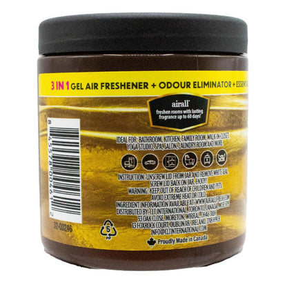 AIRALL 226g AIR FRESHENER SOLID 3 IN 1 ODOUR ELIMINATOR ESSENTIAL OILS A SCENTED IMPRESSION OF MILLIONAIRE (12x Pack)
