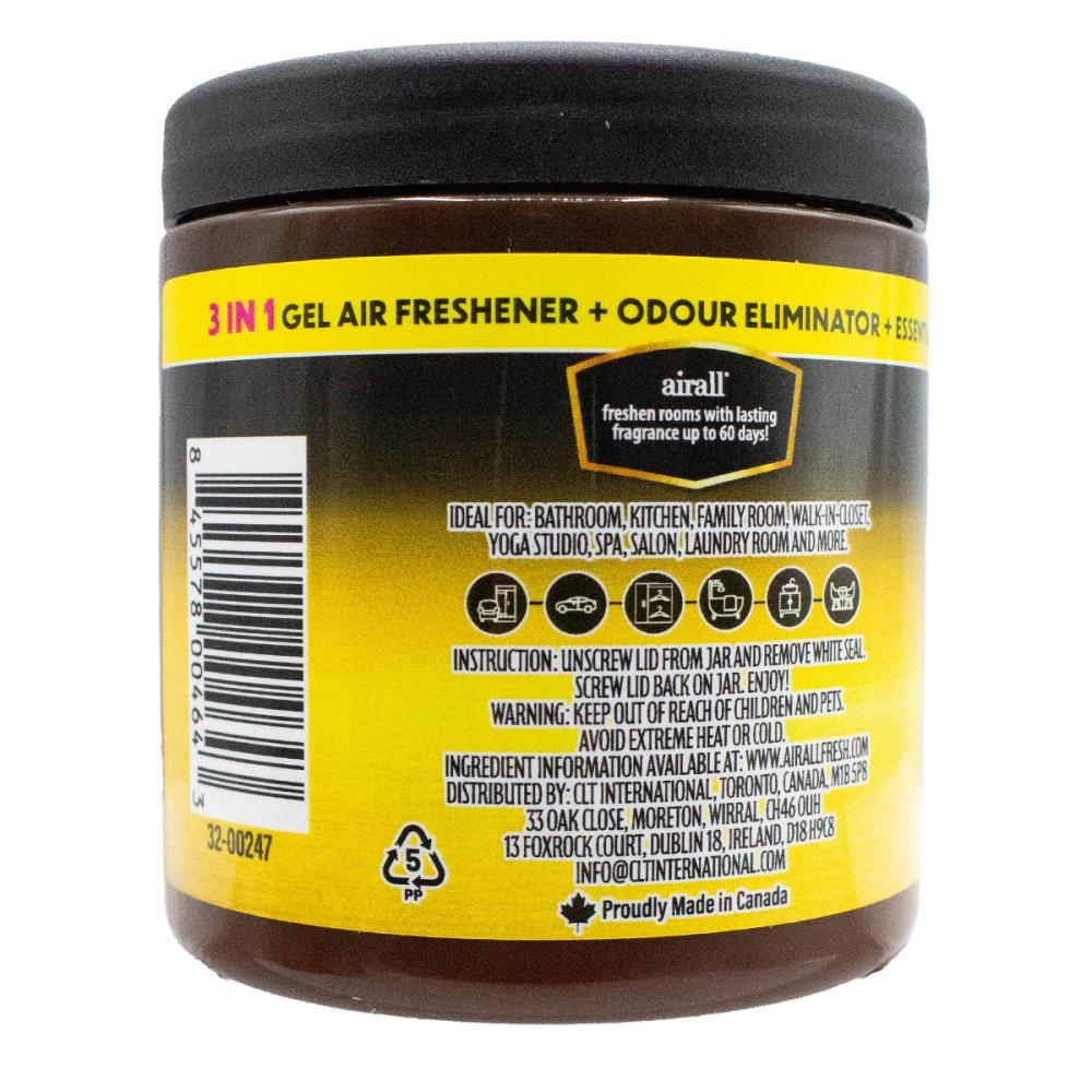 AIRALL 226g AIR FRESHENER SOLID 3 IN 1 ODOUR ELIMINATOR ESSENTIAL OILS A SCENTED IMPRESSION OF SECRET CODE (12x Pack)