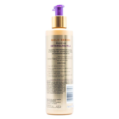 PANTENE 225mL GOLD SERIES LEAVE ON DETANGLING MILK INFUSED WITH ARGAN OIL (3x Pack)