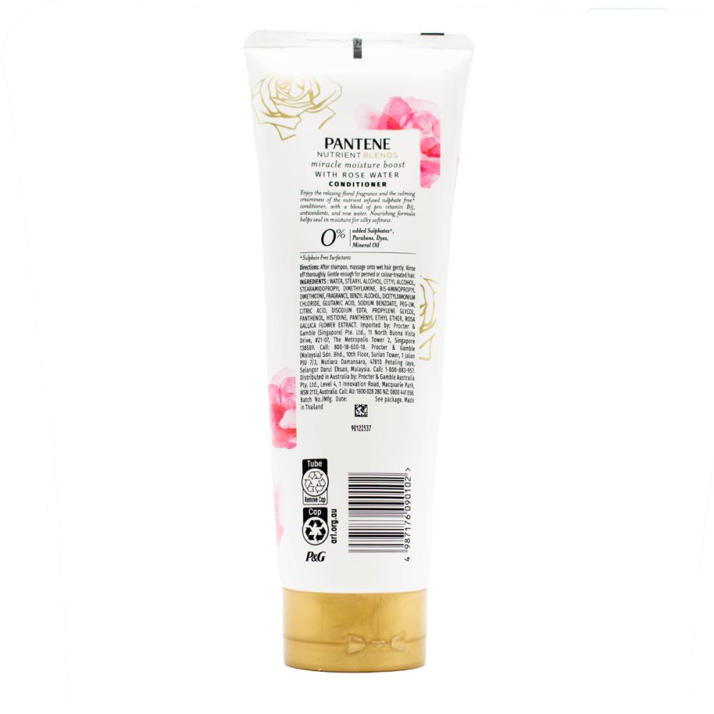 Pantene 250ml Conditioner Pro V Miracle Moisture With Rose Water (3x Pack)