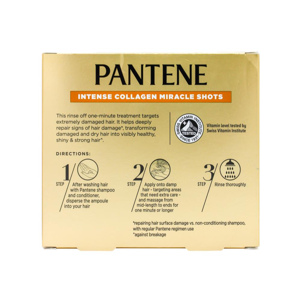 PANTENE PK3 X 15mL INTENSE COLLAGEN MIRACLE SHOTS 15ml x 3Pk (12 Value Pack)