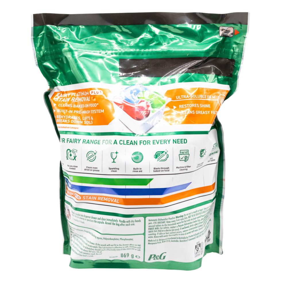 Fairy PK56 Dishwasher Capsules Platinum Plus Tropical Stain Removal (4 Pack)