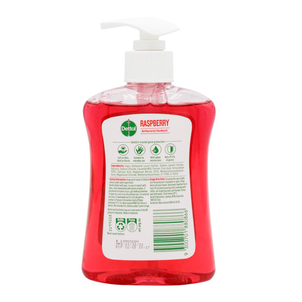 Dettol Soft On Skin Liquid Hand Wash Raspberry 250ml (6 Pack)