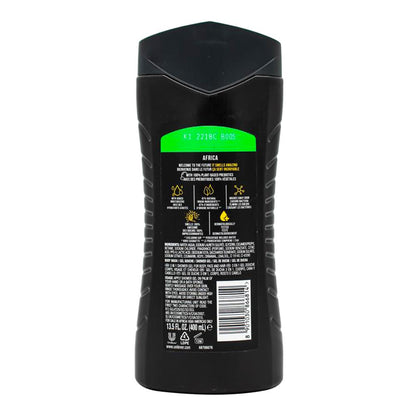 Axe 400ml 3 In 1 Body + Face + Hair Wash Africa (6x Pack)