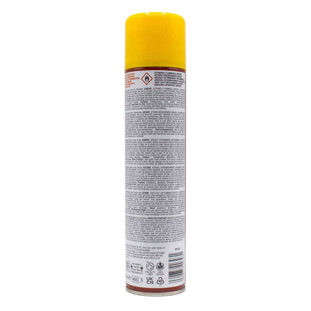 Chupa Chups 300ml Room Spray Cherry (12x Pack)