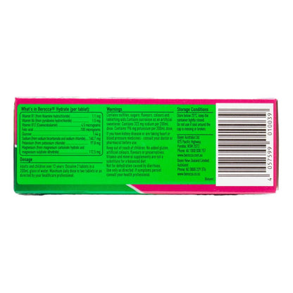 BEROCCA PK10 EFFERVESCENT TABLETS HYDRATE RASPBERRY BLACKCURRANT FLAVOUR (10x Pack)