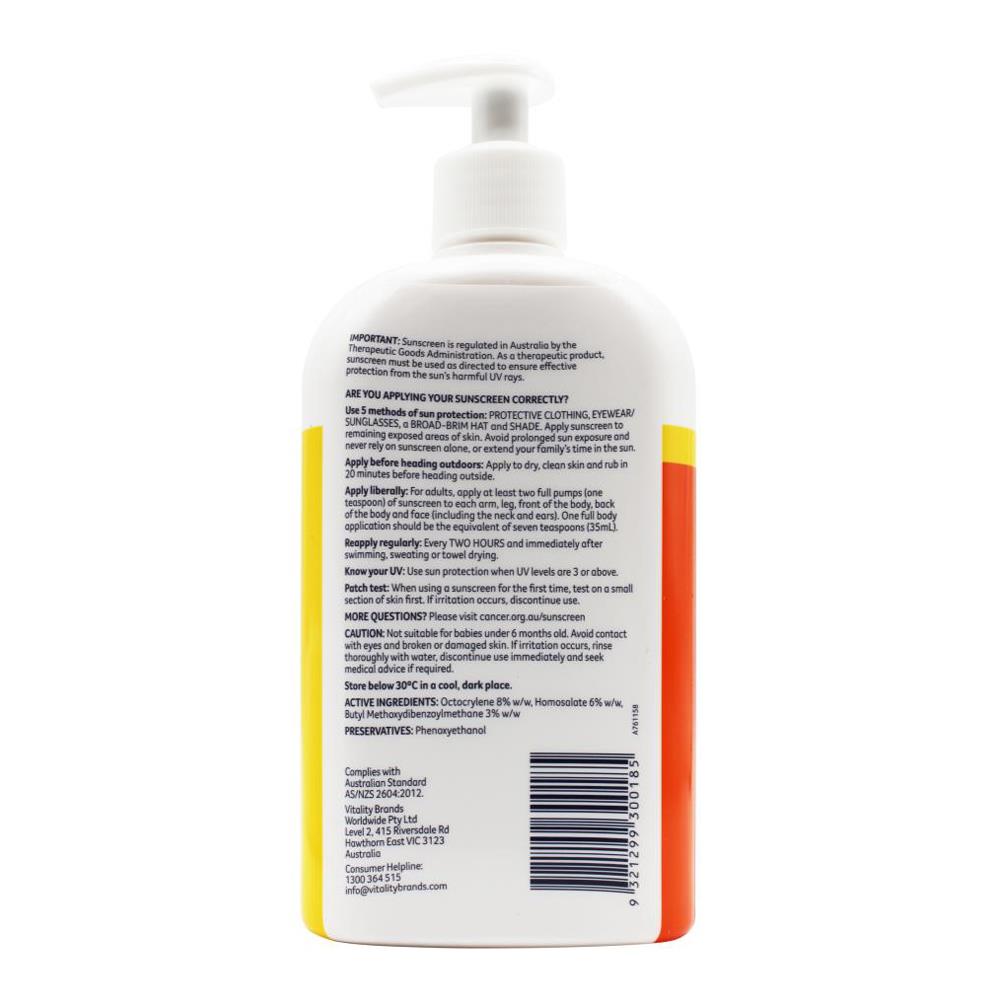 Cancer Council Everyday Value Sunscreen 50+ 500ml (3 Pack)