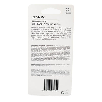 Revlon 30mL Foundation Illuminance Medium Coverage Creamy Natural 201 Carded (4 Pack)