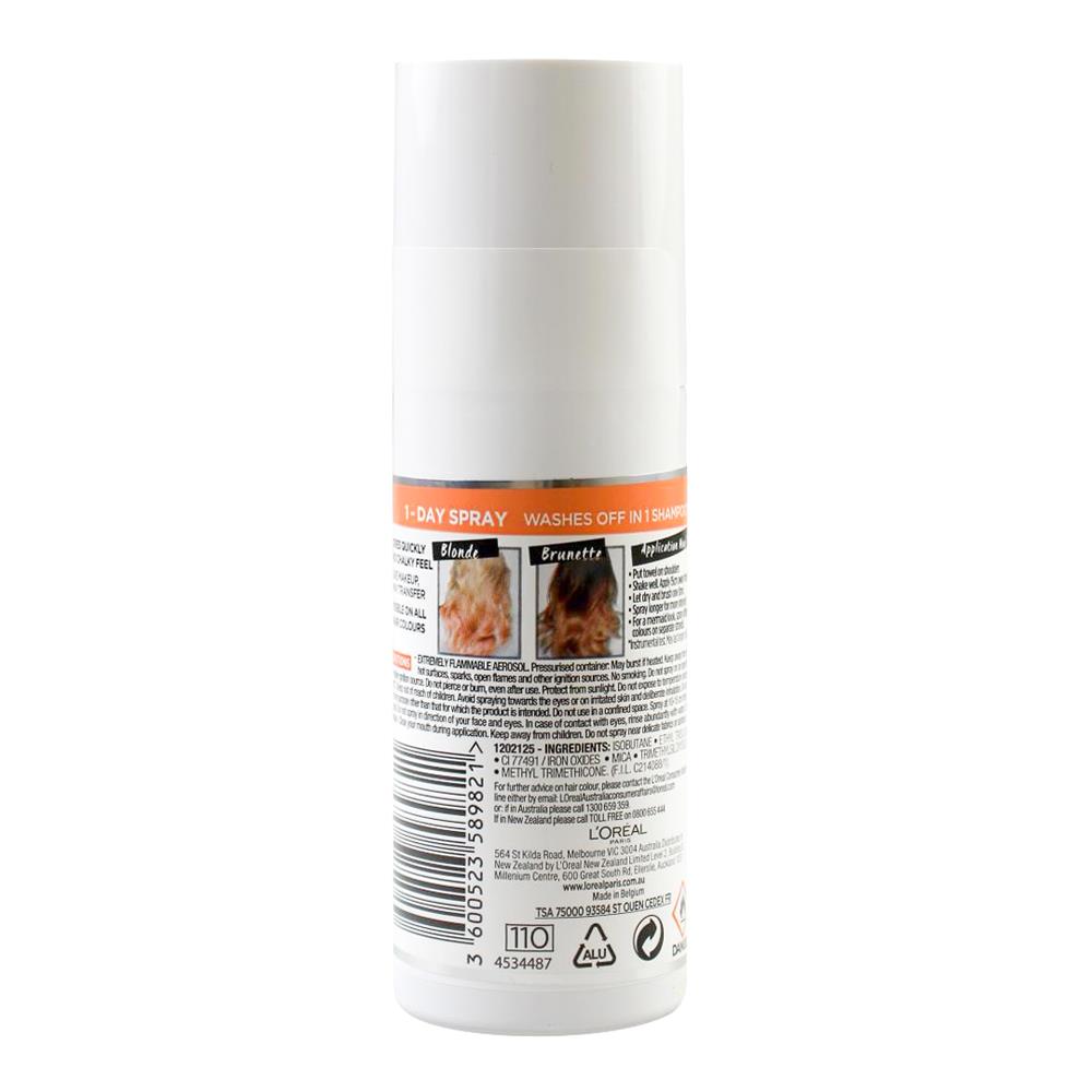 LOREAL PARIS 43.2g COLORISTA SPRAY HAIR COLOUR 1 DAY # ROSEGOLD HAIR (6x Pack)