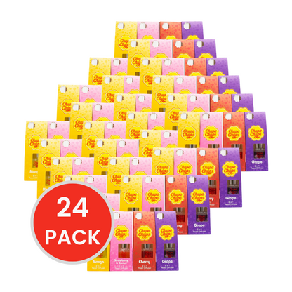 CHUPA CHUPS REED DIFFUSER 2 IN 1 ASSORTED x6 STRAWBERRY AND CREAM x6 MANGO x6 CHERRY x6 GRAPE 30ml (24x Value Pack)