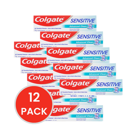 COLGATE TOOTHPASTE SENSITIVE ADVANCED CLEAN 110g (12x Pack)