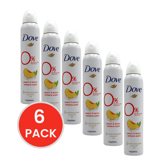 DOVE 115g DEODORANT PEACH & LEMON VERBENA SCENT (6 x Pack)