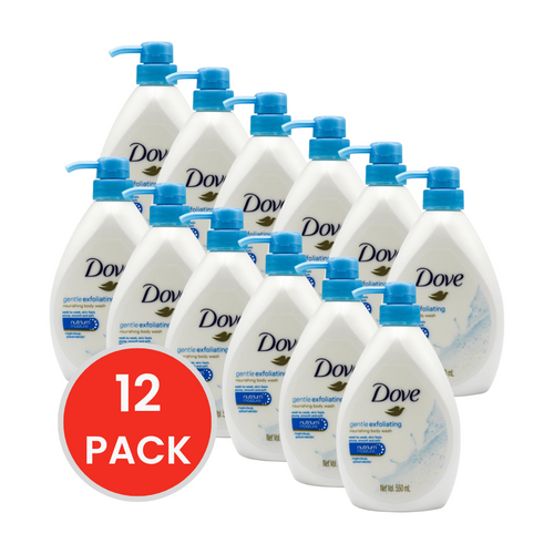 DOVE NOURISHING BODY WASH GENTLE EXFOLIATING 550ml (12 x Pack)