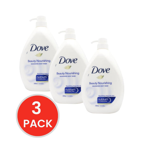 DOVE BODY WASH BEAUTY NOURISHING 1000ml (3x Pack)