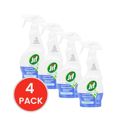 JIF POWER AND SHINE BATHROOM SPRAY 500ml (4x Pack)