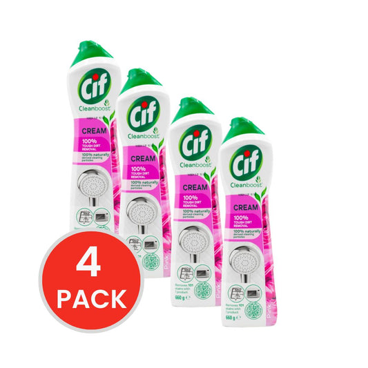 CIF CLEAN BOOST CREAM PINK 660g (4x Pack)