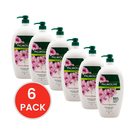 PALMOLIVE VEGAN BODY WASH WITH VITAMIN E CHERRY BLOSSOM 2L (6x Pack)