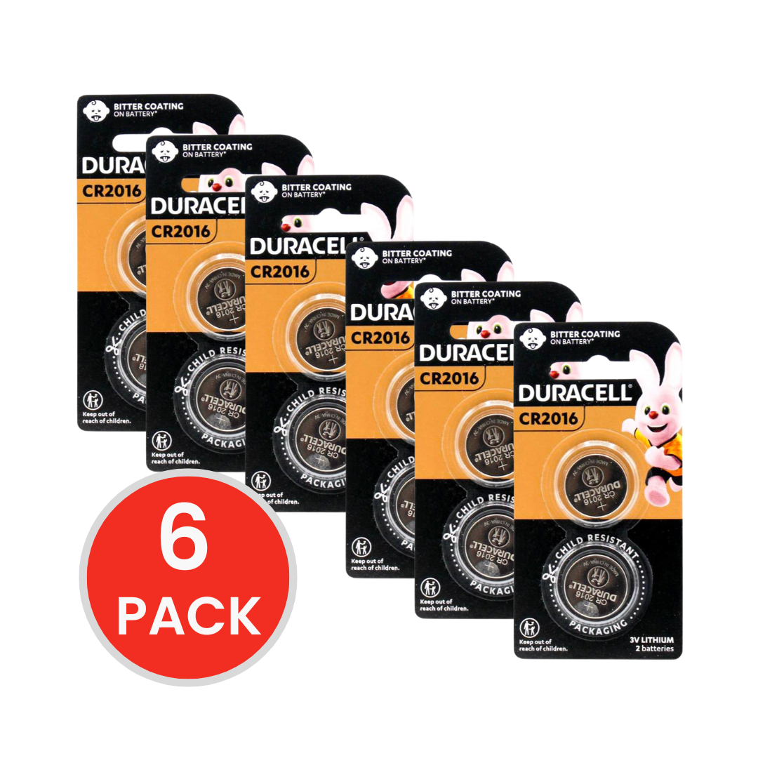 Duracell CR2016 3V Button Cell Batteries (12 Pack)