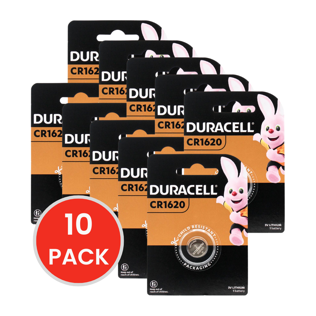 Duracell CR1620 3V Button Cell Batteries (10 Pack)