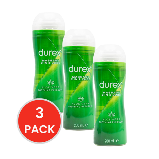 Durex 2 In 1 Lube Aloe Vera Soothing Pleasure 200mL (3 Pack)