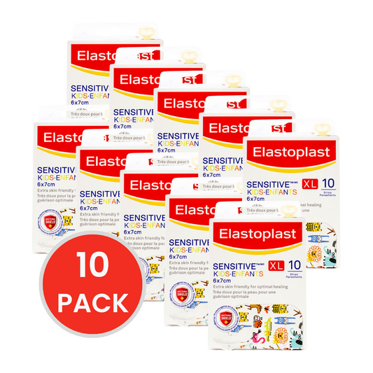 ELASTOPLAST PK10 PLASTERS SENSITIVE KIDS XL 6X7CM (10x Pack)