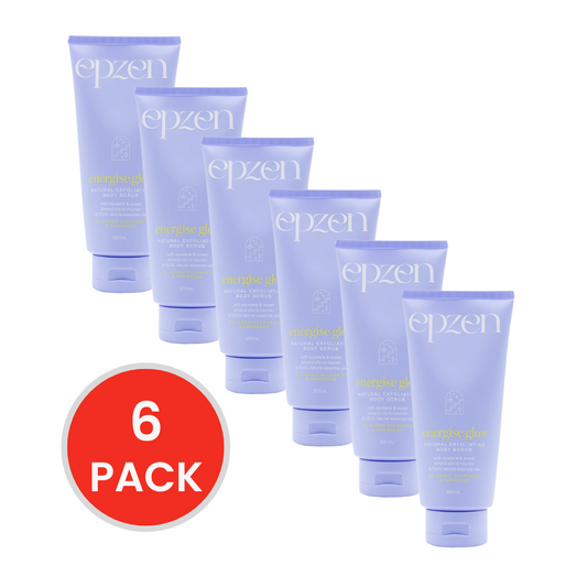 EPZEN 200mL NATURAL EXFOLIATING BODY SCRUB ENERGISE GLOW (4x Pack)