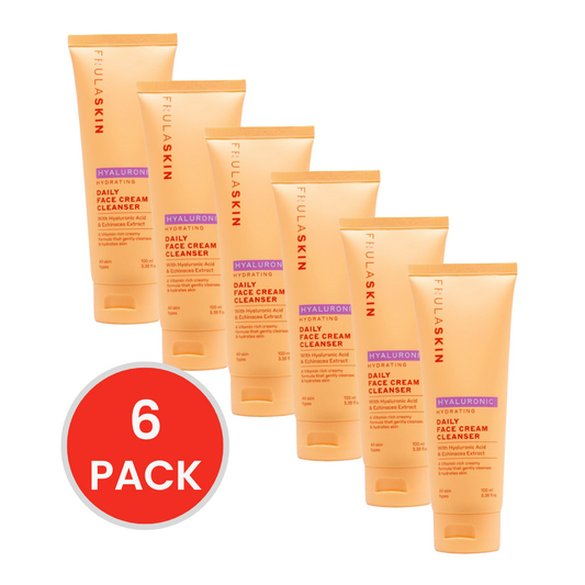 FRULA SKIN 100mL DAILY FACE CREAM CLEANSER HYDRATING WITH HYALURONIC ACID AND ECHINACEA EXTRACT (6x Pack)