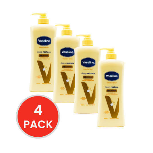 VASELINE 400mL INTENSIVE CARE LOTION DEEP RESTORE (4x Pack)
