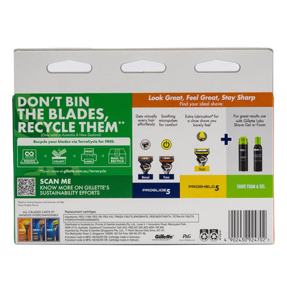 Gillette ProGlide Razor Blade Cartridges Pack of 5 Replacement Refills (6 pack)