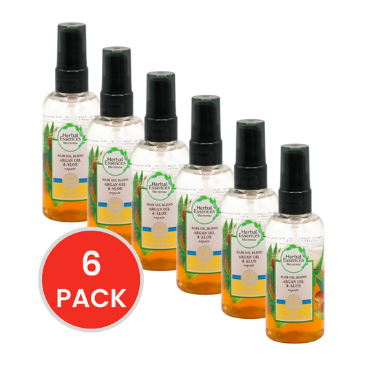 HERBAL ESSENCES 100ml HAIR OIL REPAIR BLEND ARGAN OIL AND ALOE (6x Pack)