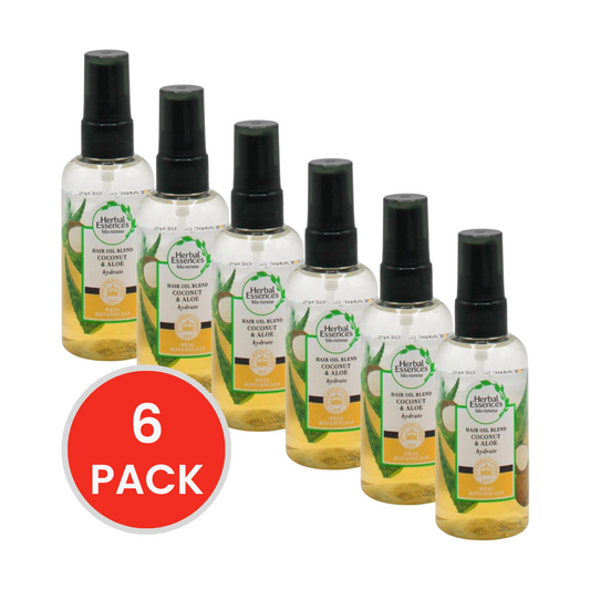 HERBAL ESSENCES 100ml HYDRATE HAIR OIL BLEND COCONUT AND ALOE (6x Pack)
