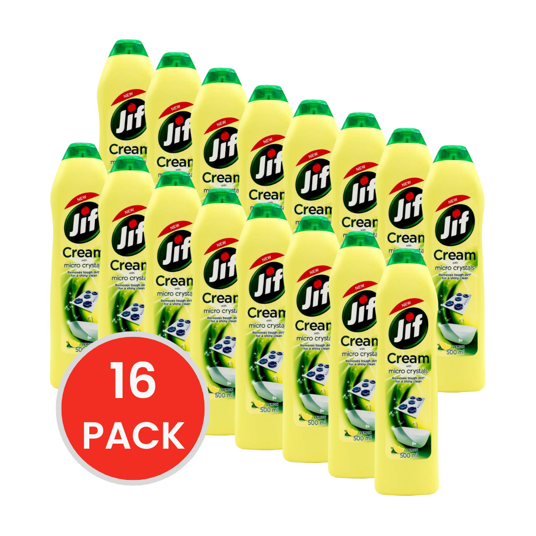 Jif Cream Cleaner with Micro Crystals Lemon 500mL (16 Pack)