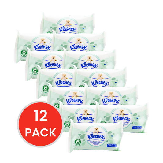 KLEENEX FLUSHABLE WIPES COTTON FRESH FRAGRANCE 36Pk (12x Pack)