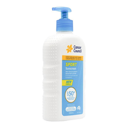 Cancer Council Sunscreen Sport Spf 50+ Pump 500ml (3 Pack)