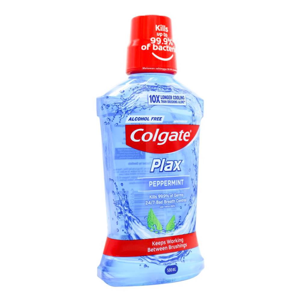 Colgate Plax Mouthwash Peppermint 500ml (4 Pack)