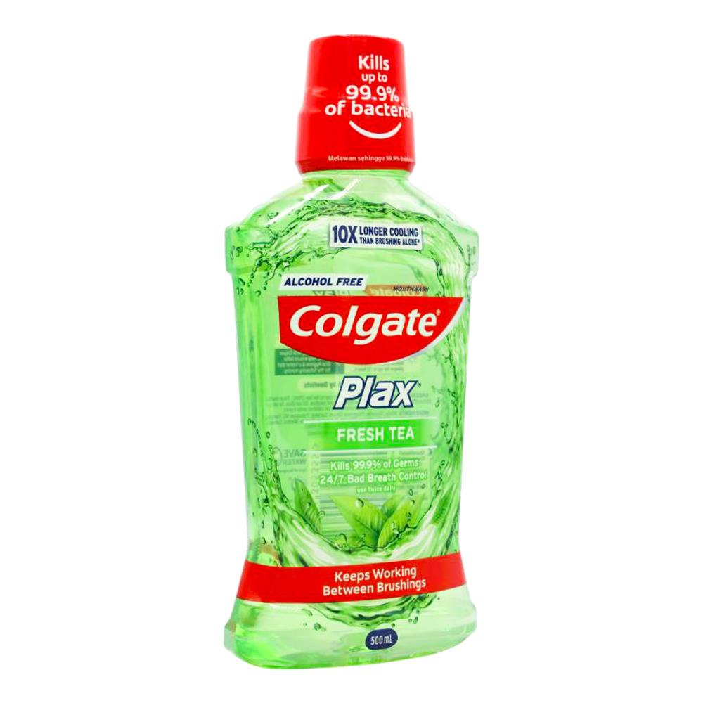 Colgate 500ml Plax Mouthwash Fresh Tea Alcohol Free (4x Pack)