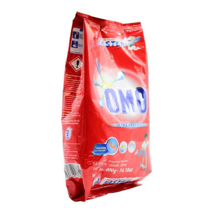 OMO 400g LAUNDRY DETERGENT POWDER ULTRA FAST CLEAN HAND WASH & TOP LOADER (12x Pack)