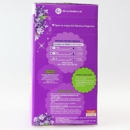 Fab 1kg Laundry Powder Front & Top Loader Lavender (12x Pack)