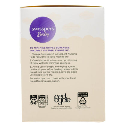 Swisspers Baby Nursing Pads Absorbent 6 x 20Pk (Value Pack 120)