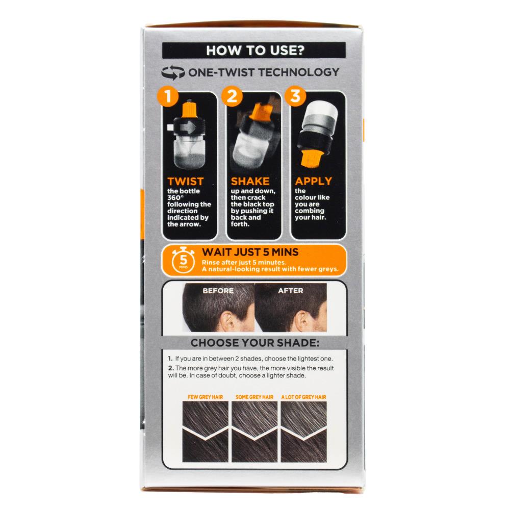 LOREAL MEN EXPERT ONE TWIST HAIR COLOUR 04 MEDIUM BROWN (3x Pack)