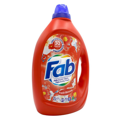 Fab Laundry Liquid Fresh Blossoms Front & Top Loader 2L (4 Pack)